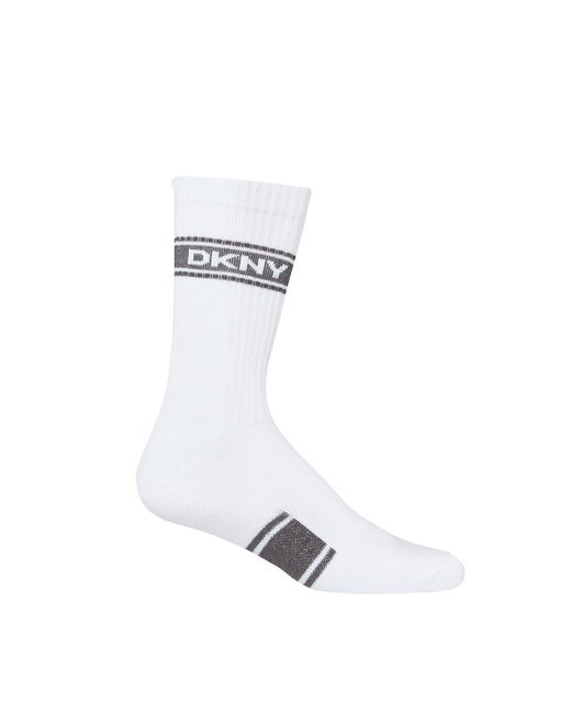 DKNY White 3 Pack Sport Socks Lacon for men