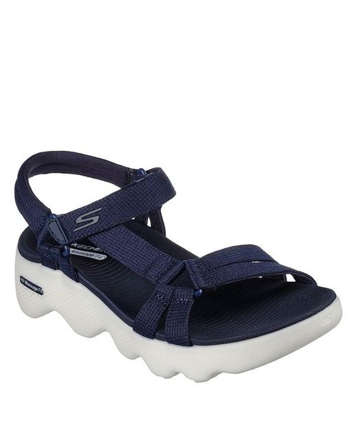 Skechers Blue Go Walk Massage Fit Sandal-tr Flat Sandals