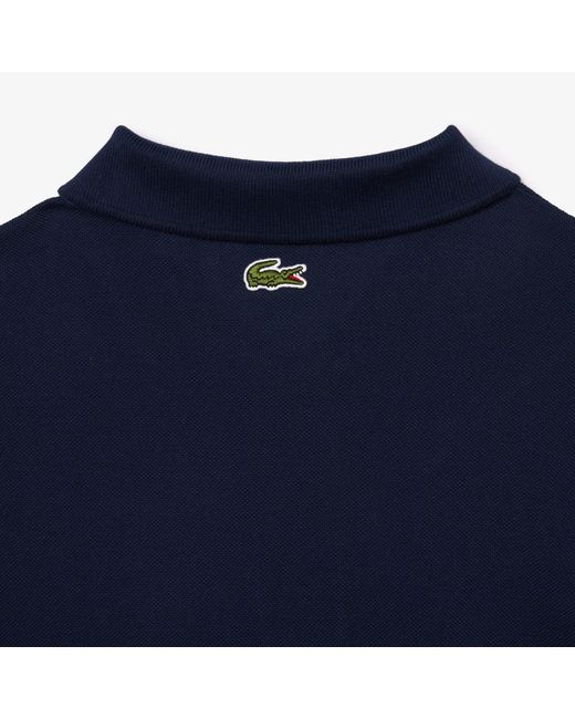 Lacoste Blue Classic Fit Signature Print L.12.12 Polo Shirt for men
