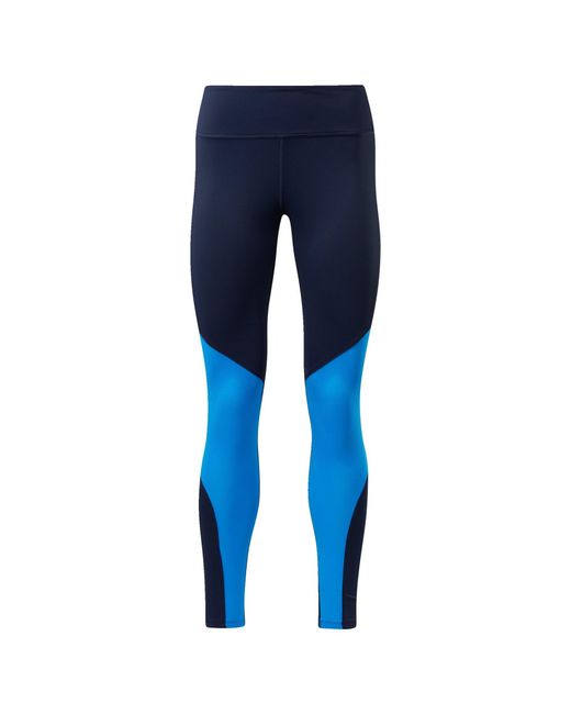 Reebok Blue Lux Bold Mesh 2 Leggings