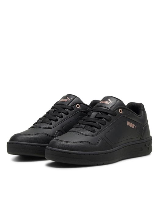 PUMA Black Court Classy Trainers
