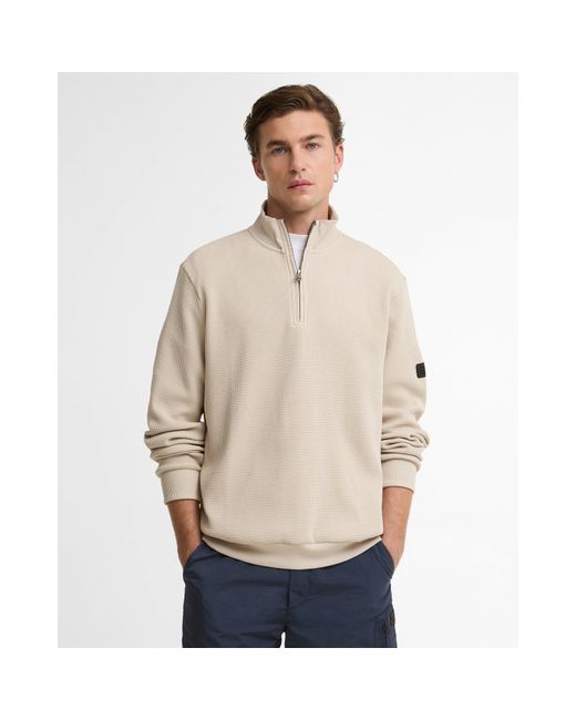 Barbour Natural Quarter Zip Fleece for men