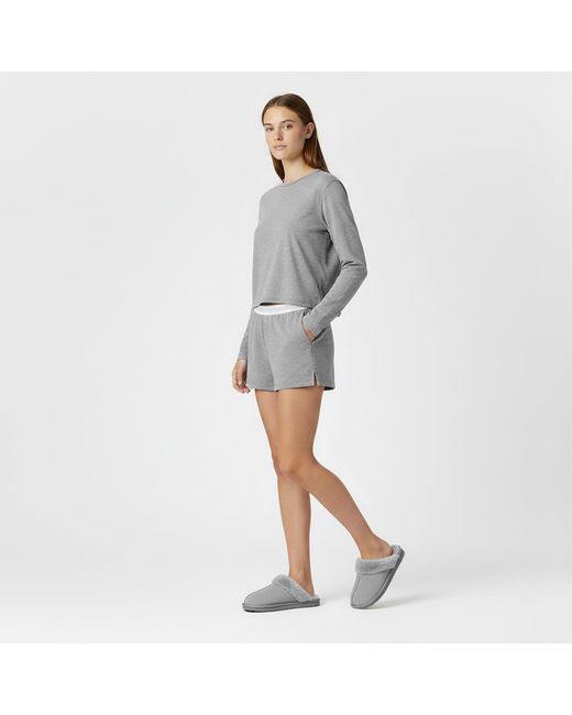 Jack Wills Gray Mule Slippers Ladies