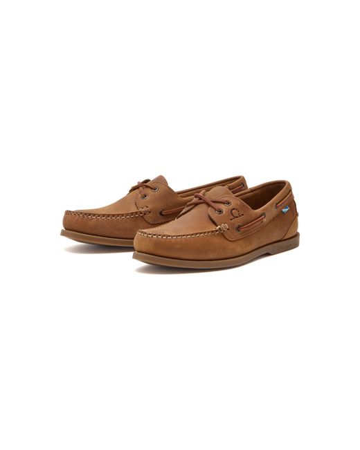 Chatham Brown Boat Shoes for men