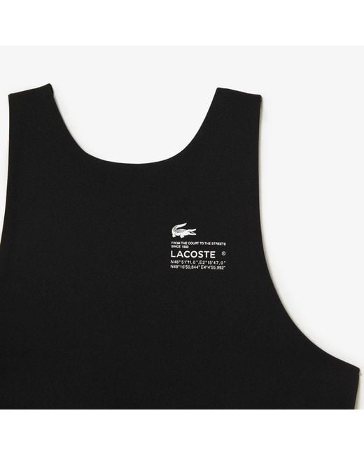 Lacoste Black Quick-Dry Recycled Polyamide Stretch Bra