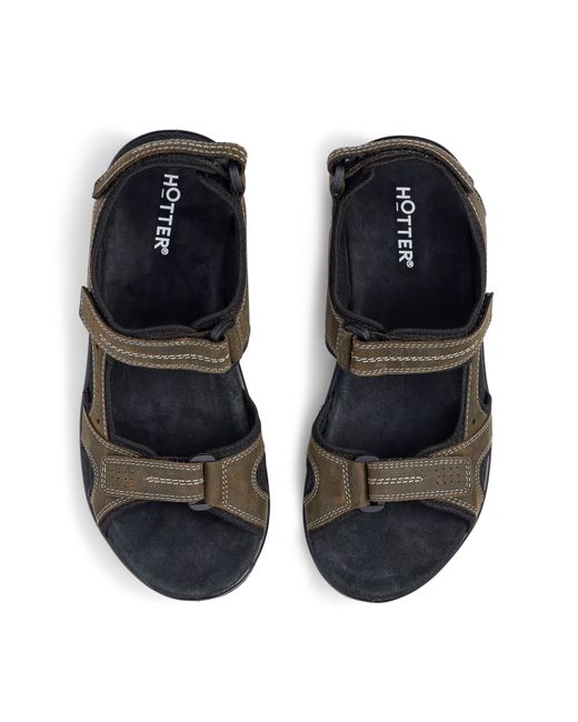 Hotter Black Lorenzo Active Sandals for men
