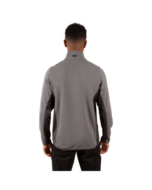 Trespass Gray Wotterham Long-Sleeve Performance T-Shirt for men