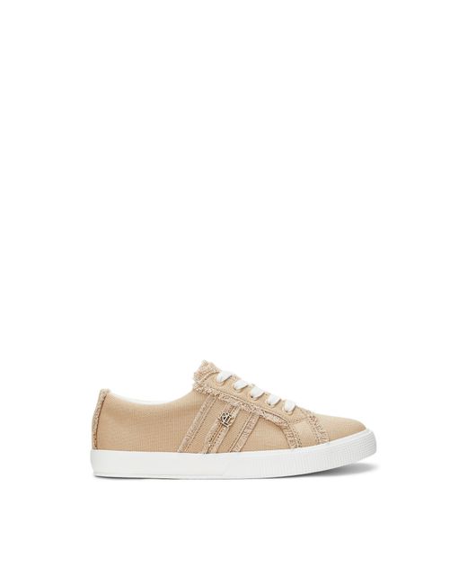 Ralph Lauren Natural Janson Leather Court Trainers