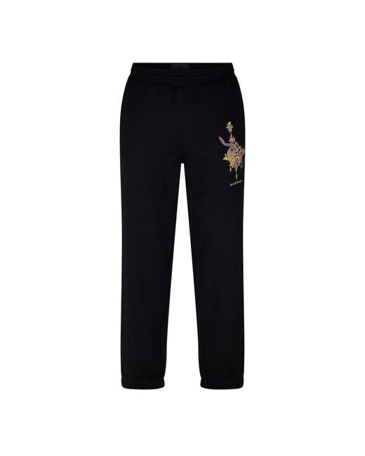 Givenchy Black Graphic Joggers for men