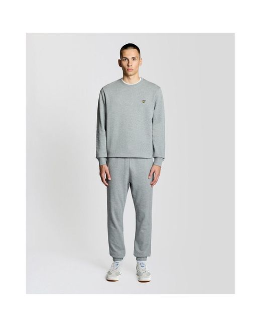 Lyle & Scott Gray Lyle & Scott Cotton Slim Sweatpant for men