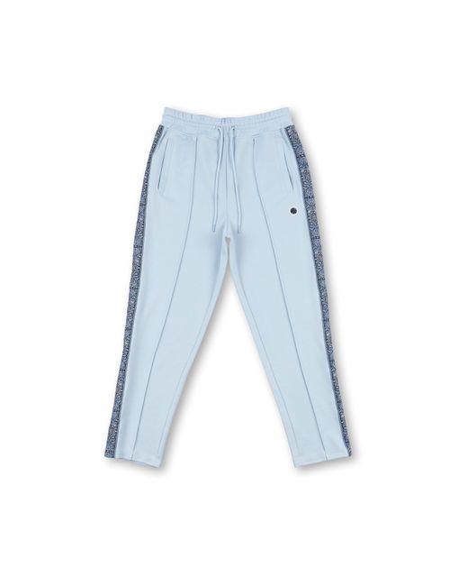 Pretty Green Blue Eclipse Paisley Open Hem Woven Joggers for men