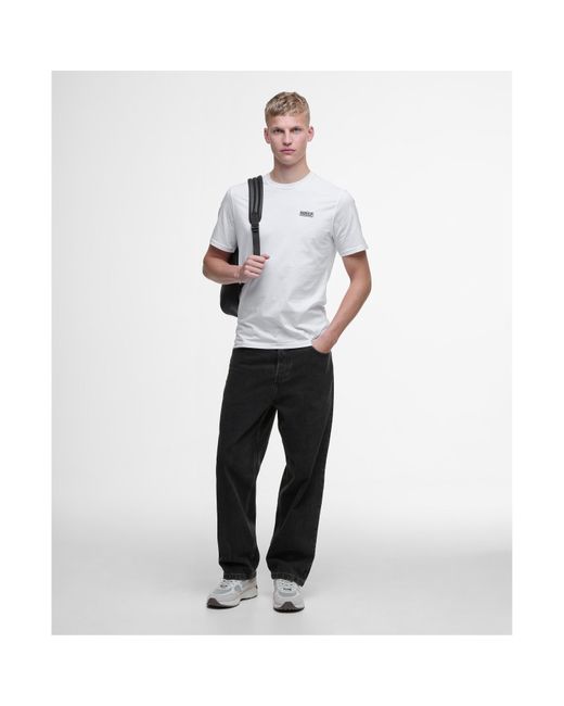 Barbour White Small Logo T-Shirt for men