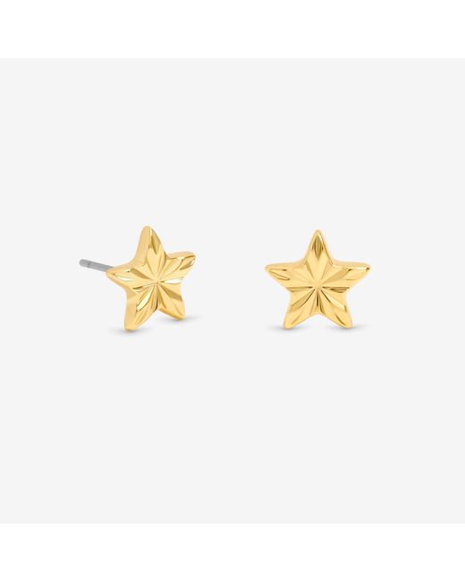 Jon Richard Red 18K Plated Star Earrings