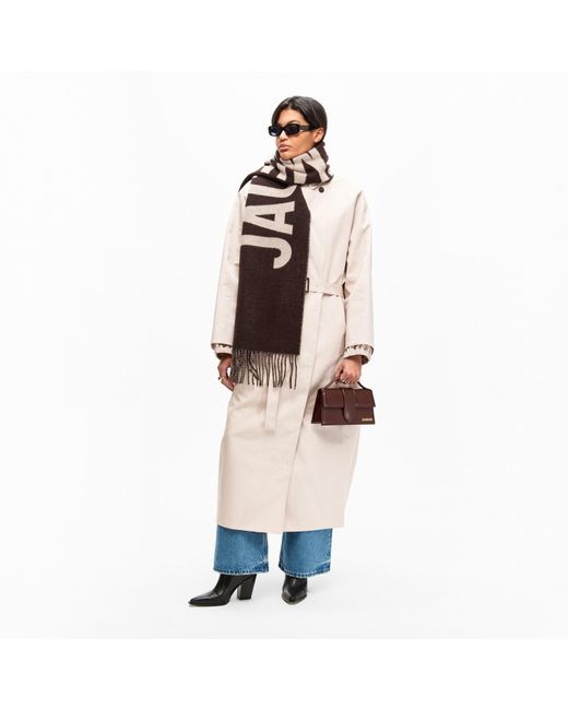 Jacquemus Black Jacquard Wool L'Écharpe Scarf