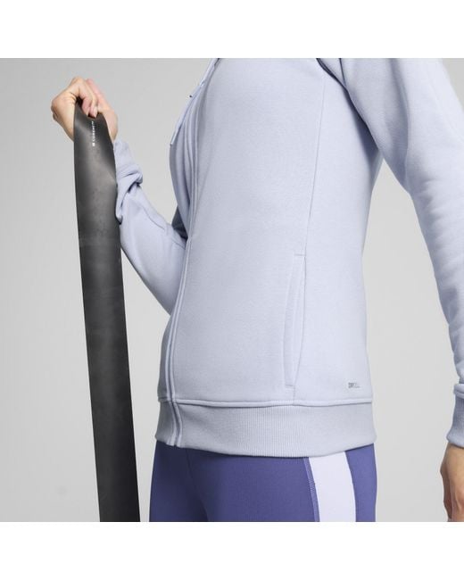 PUMA Blue Essential Full Zip Tech Fleece Hoodie