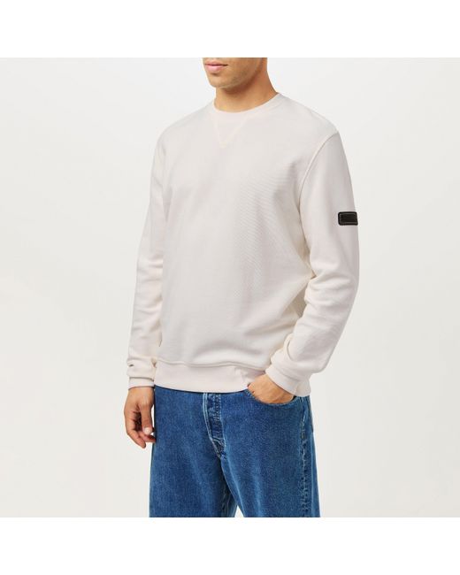 Barbour White B.Intense Wrightson Crew Sweatshirt for men