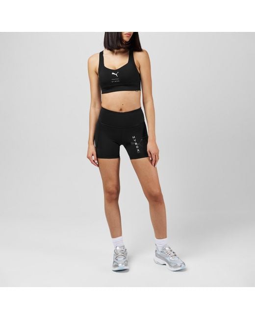 PUMA Black Hyrox World Power Medium Impact Sports Bra