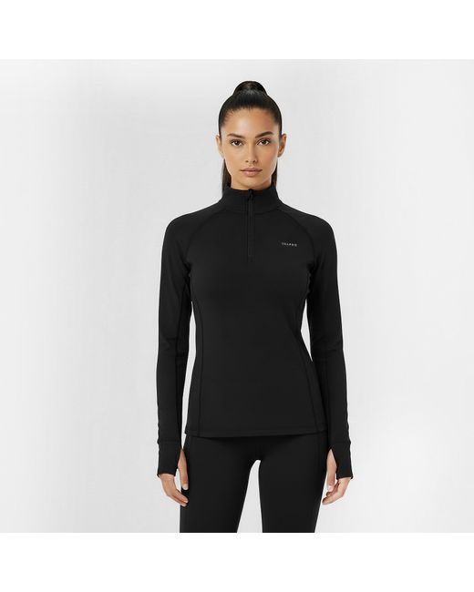 Usa Pro Black Long Sleeve Quarter Zip Top