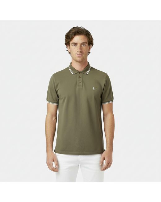 Jack Wills Green Edgeware Tipped Polo for men