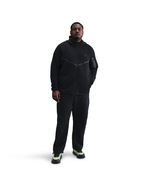 Nike Black Sportswear Tech Fleece Windrunner Full-zip Hoodie Cotton/polyester 50% Sustainable Blends for men