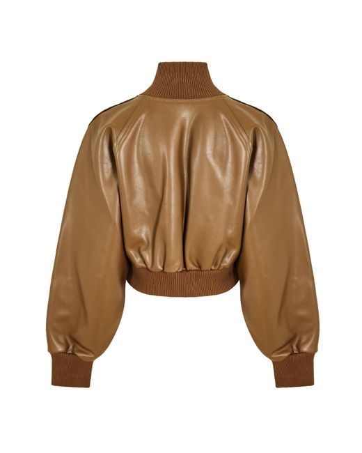 Norma Kamali Brown Bomber Jacket