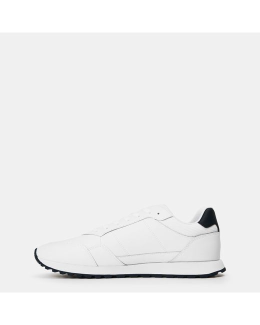 Tommy Hilfiger White Signature Tape Cleat Trainers With Leather for men