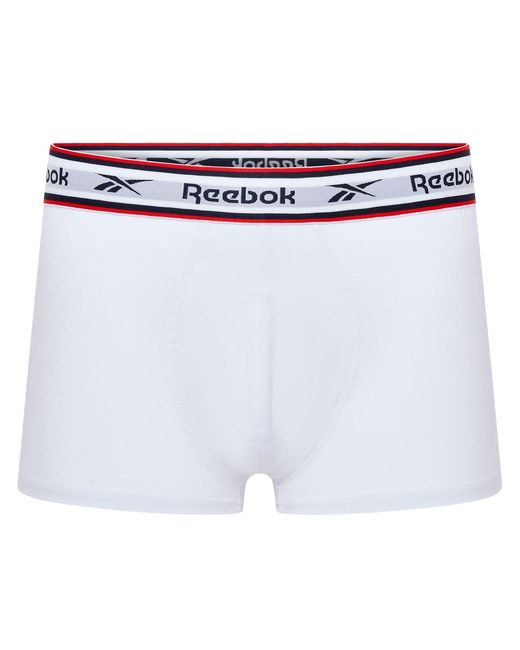 Reebok White 3 Pack Boxer Shorts Barlow for men