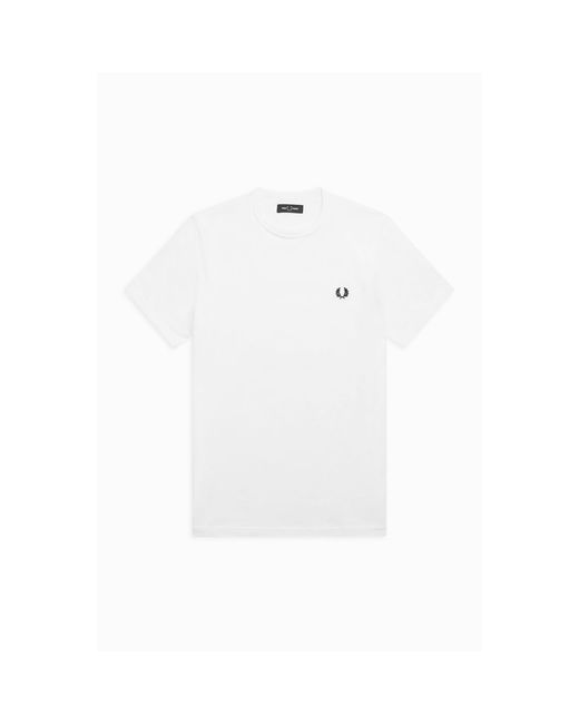Fred Perry White Ringer T-Shirt for men