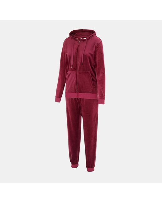 Miso Red Velour Tracksuit
