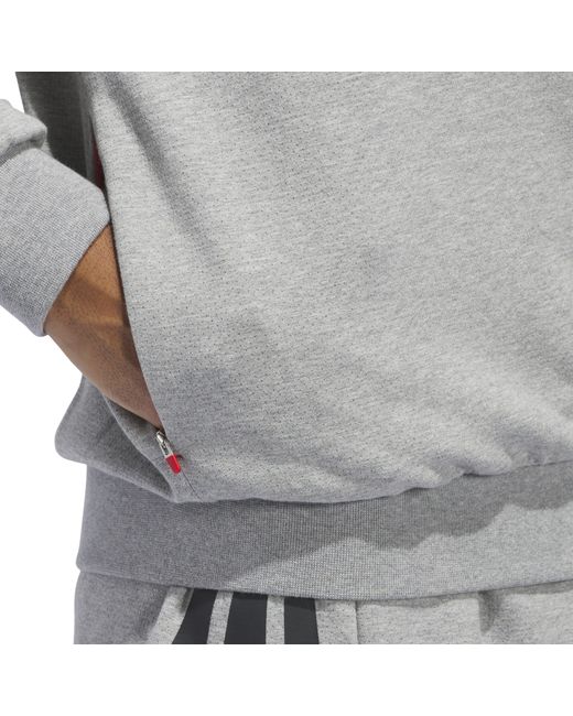 Adidas Gray Adi Bb Pk Performance Hoodie for men
