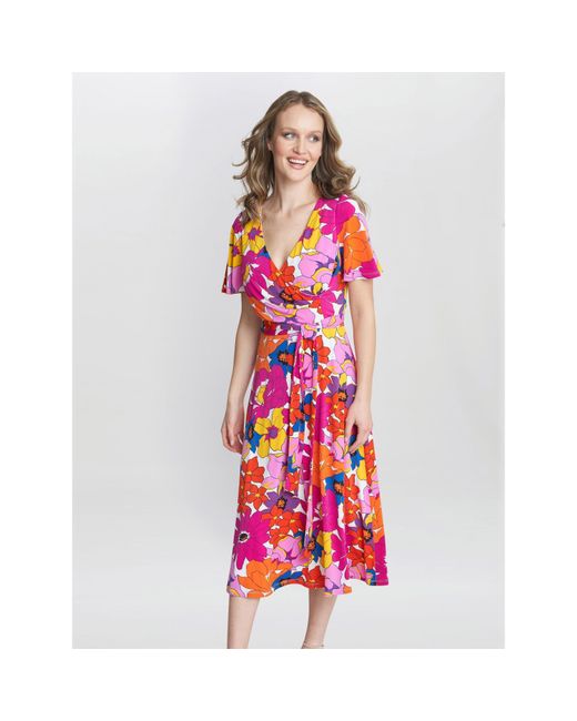 Gina Bacconi Red Ellie Fit And Flare Dress