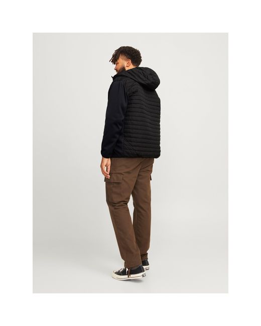 Jack & Jones Black Multi Quilted Jacket for men