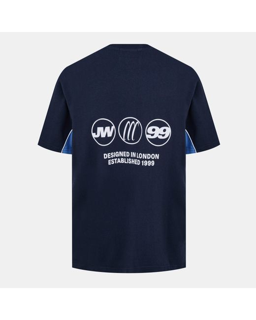 Jack Wills Blue Jw Retro Sport Regular Fit T-Shirt for men
