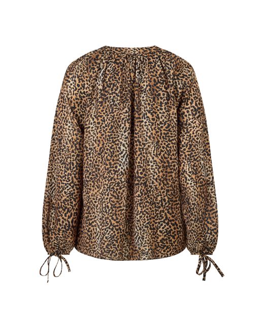 Biba Brown Button Through Blouse