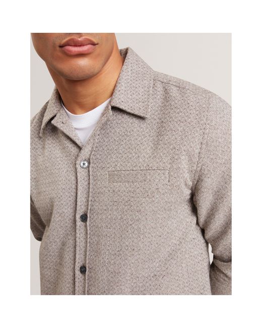 Ted Baker Gray Wadded Overshirt for men