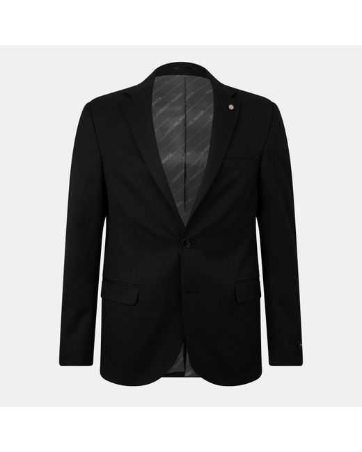Twisted Tailor Black Ellroy Slim Fit Jacket for men