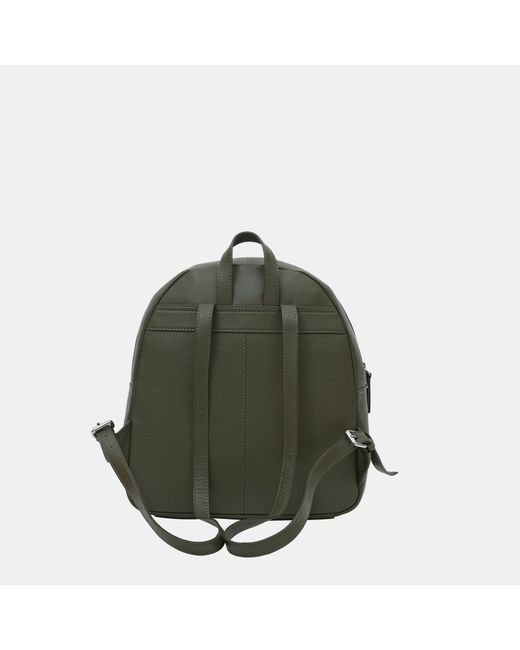 Firetrap Green Leather Zip Backpack
