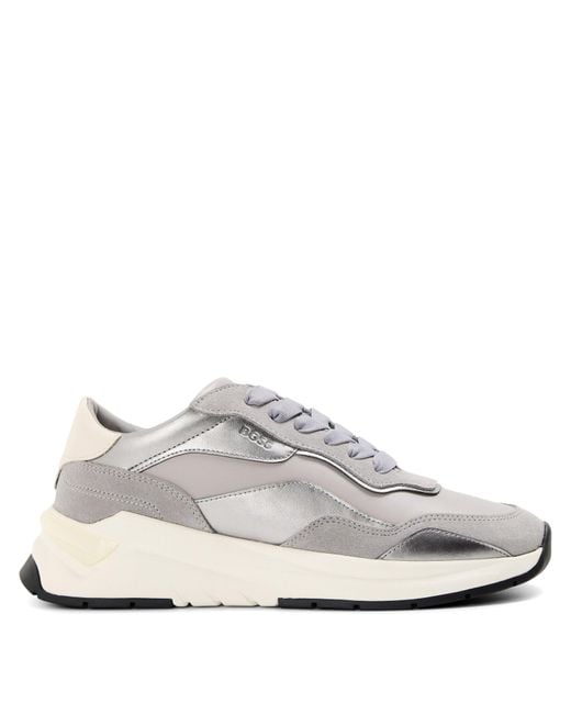 Boss White Skylar Runners Low-Top Trainers