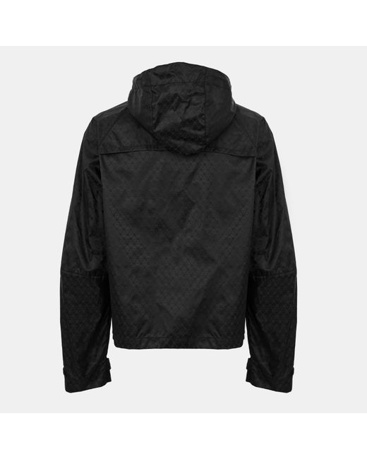 McQueen Black Alex Kick Technical Fabric Adjustable Hood Rain Anorak for men