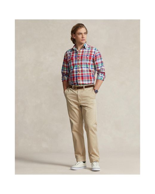 Polo Ralph Lauren Red Oxford Check Shirt for men