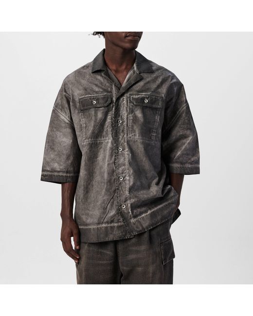 Rick Owens Gray Magnum Short Sleeved Shirt for men