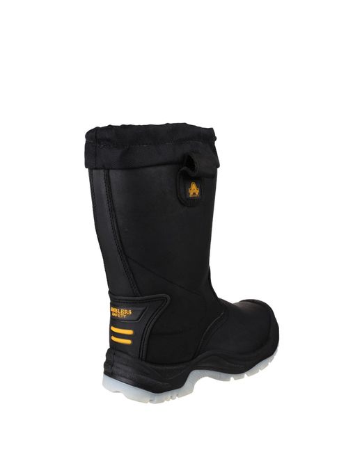 Amblers Safety Black Fs209 Water Resistant Pull On Safety rigger Boot for men