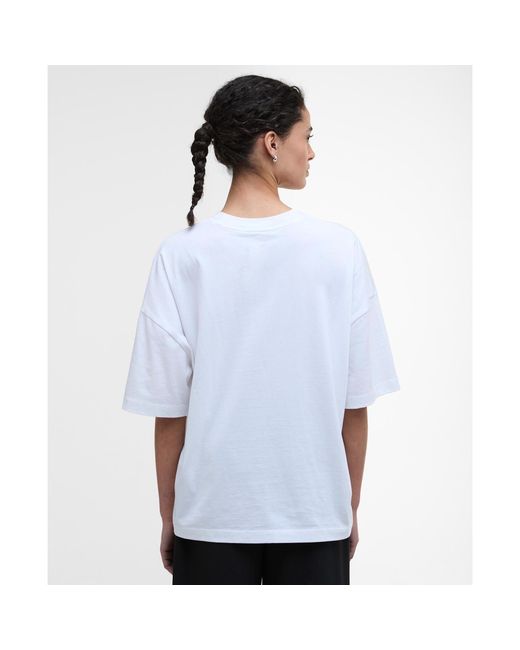 Barbour White Claydon Oversized T-Shirt