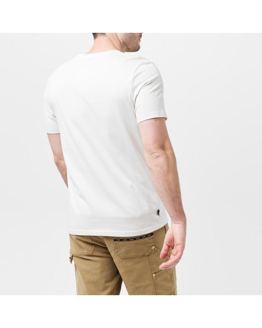 Timberland White Logo Vintage T-Shirt for men