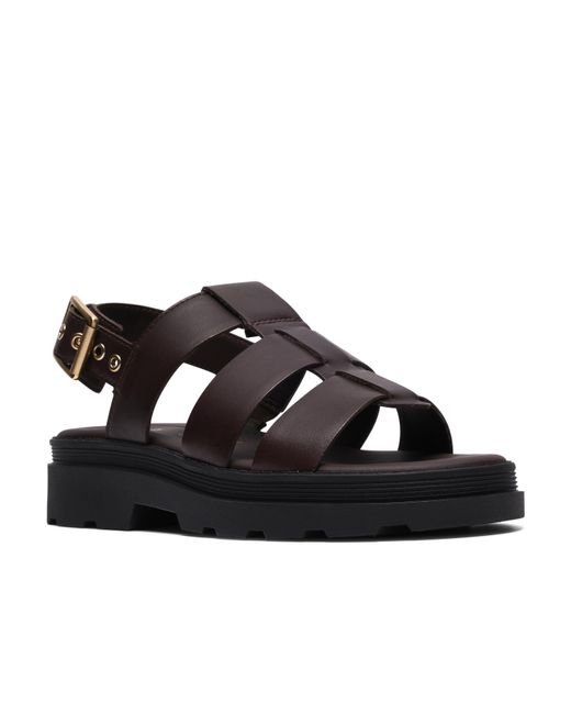 Clarks Black Flat Sandals