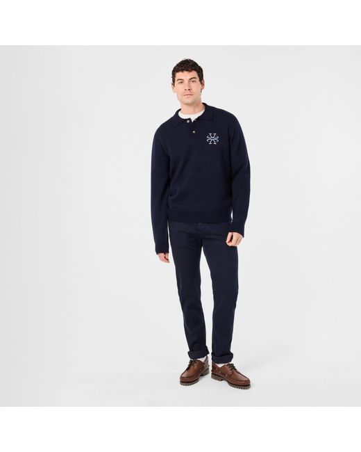 Jacob Cohen Blue Polo Knitted Top for men