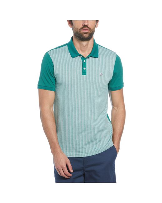 Original Penguin Blue Short Sleeve Polo Shirt for men