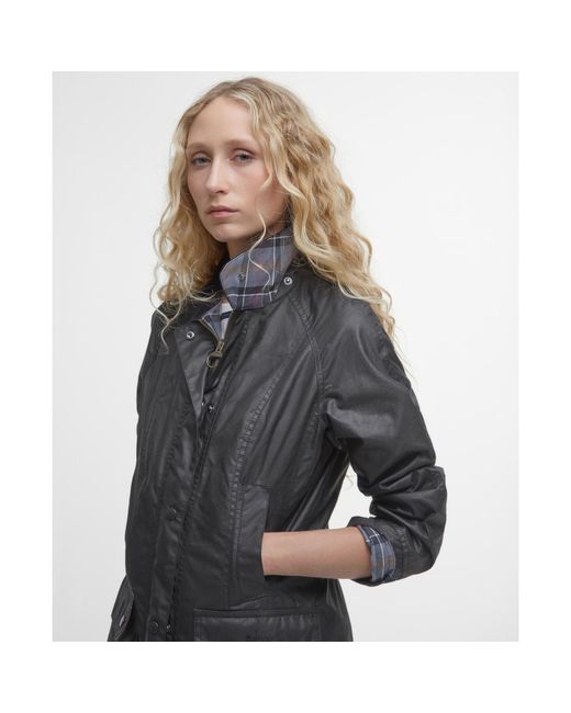 Barbour Gray Beadnell Wax Jacket