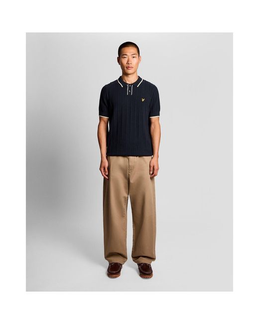 Lyle & Scott Blue Short Sleeve Polo Shirt for men