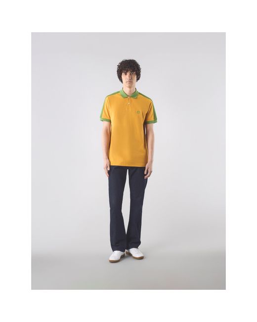 Pretty Green Yellow Pg Denton Short-Sleeve Polo Shirt for men